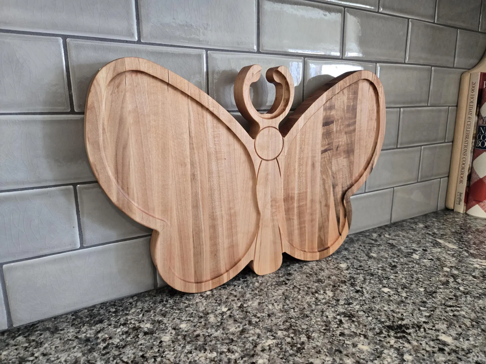 Butterfly Charcuterie Board<br>Personalized Maple Walnut<br>Cutting Board